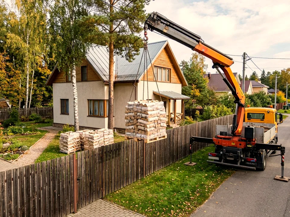 Дуб + укладка в дровник, Бородино, проспект Новая, 33Б